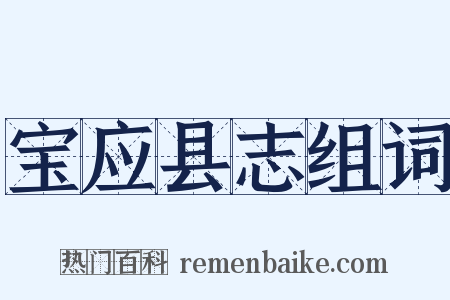 宝应县志组词是什么意思的图片